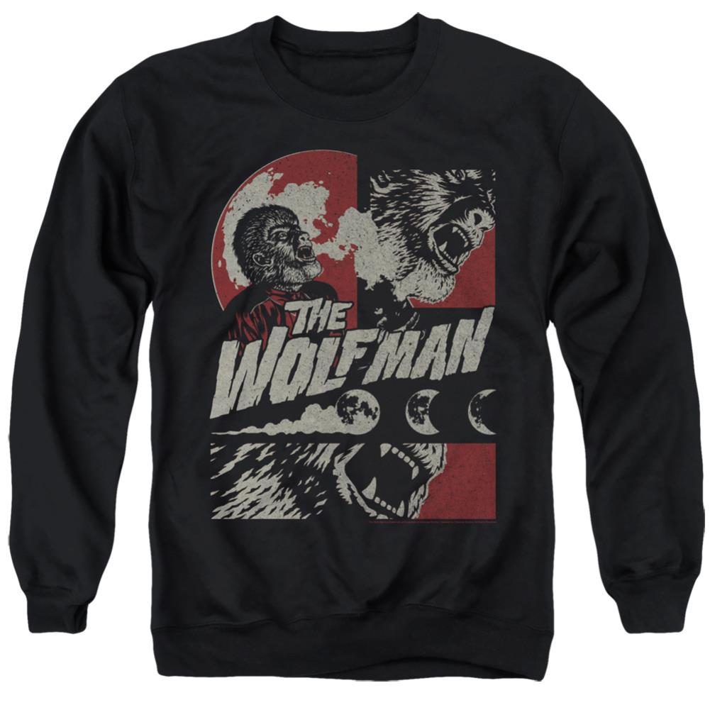Universal Monsters When The Wolfbane Blooms Men's Crewneck 50 50 Poly Long-Sleeve T-Shirt
