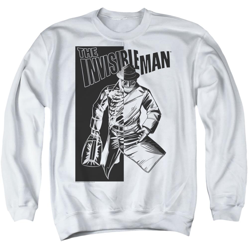 Universal Monsters Who I Am Men's Crewneck 50 50 Poly Long-Sleeve T-Shirt