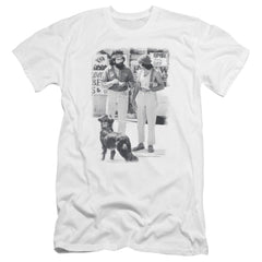 Up In Smoke Cheech Chong Dog Men's Ultra-Soft 30/1 Cotton Slim Short-Sleeve T-Shirt