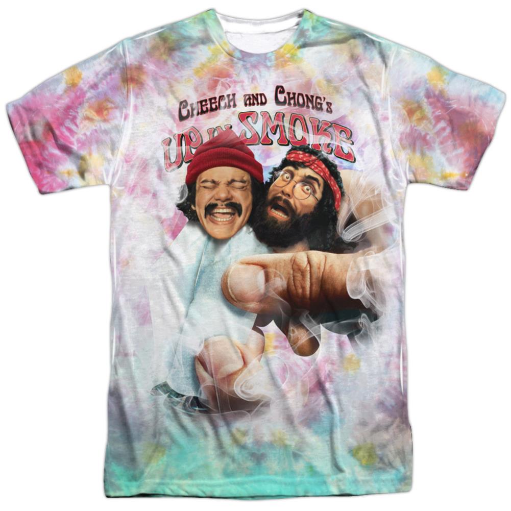 Up In Smoke Fried Tie Dyed Men's Regular Fit Polyester Short-Sleeve T-Shirt