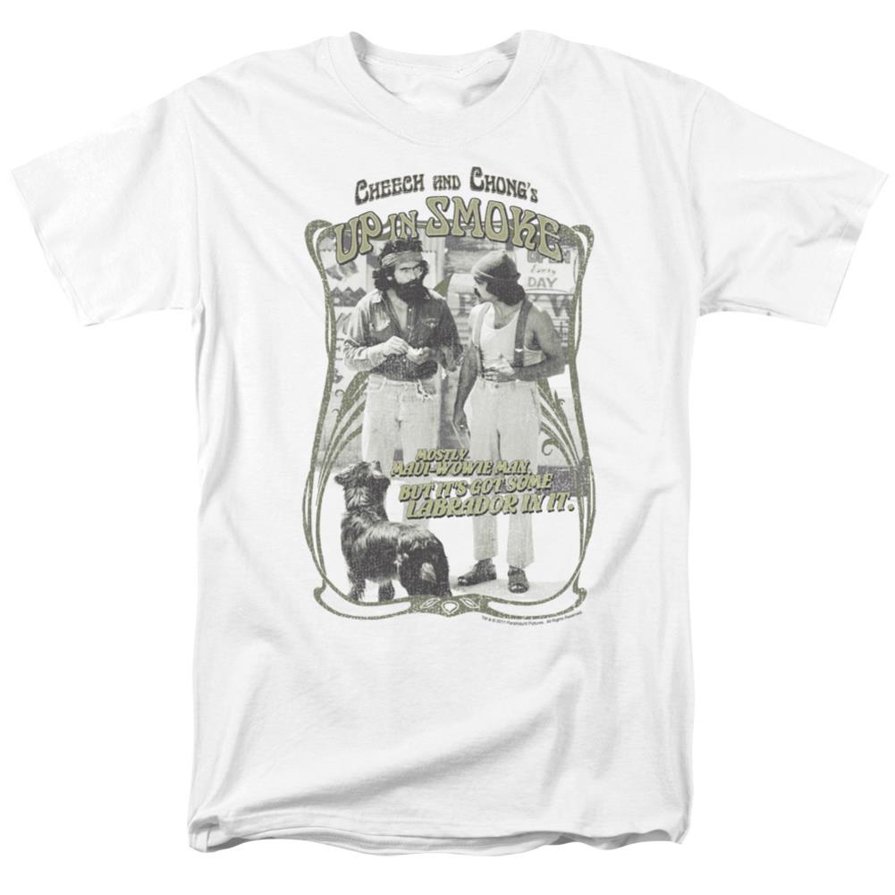 Up In Smoke Labrador Men's 18/1 Cotton Short-Sleeve T-Shirt