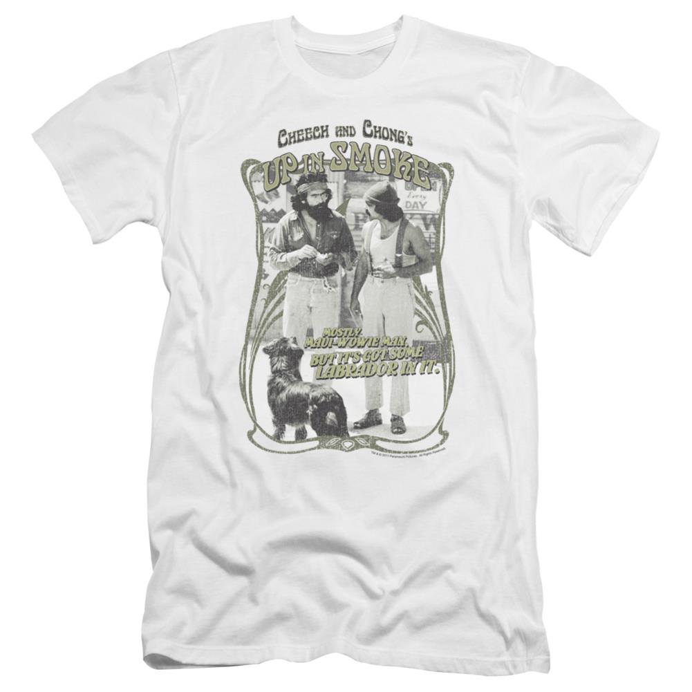 Up In Smoke Labrador Men's Ultra-Soft 30/1 Cotton Slim Short-Sleeve T-Shirt