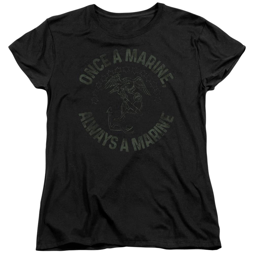 US Marine Corps Always A Marine Women's 18/1 Cotton Short-Sleeve T-Shirt