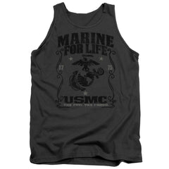 US Marine Corps For Life Men's 18/1 Cotton Tank Top