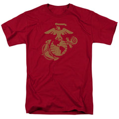 US Marine Corps Gold Emblem Men's 18/1 Cotton Short-Sleeve T-Shirt