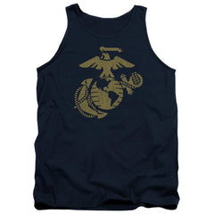 US Marine Corps Gold Emblem Men's 18/1 Cotton Tank Top