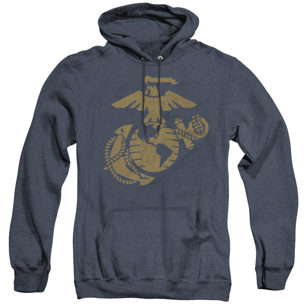US Marine Corps Gold Emblem Men's Pull-Over Hoodie