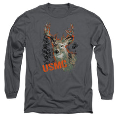 US Marine Corps Marine Deer Men's 18/1 Cotton Long-Sleeve T-Shirt