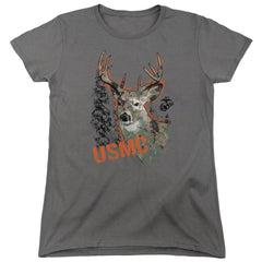US Marine Corps Marine Deer Women's 18/1 Cotton Short-Sleeve T-Shirt