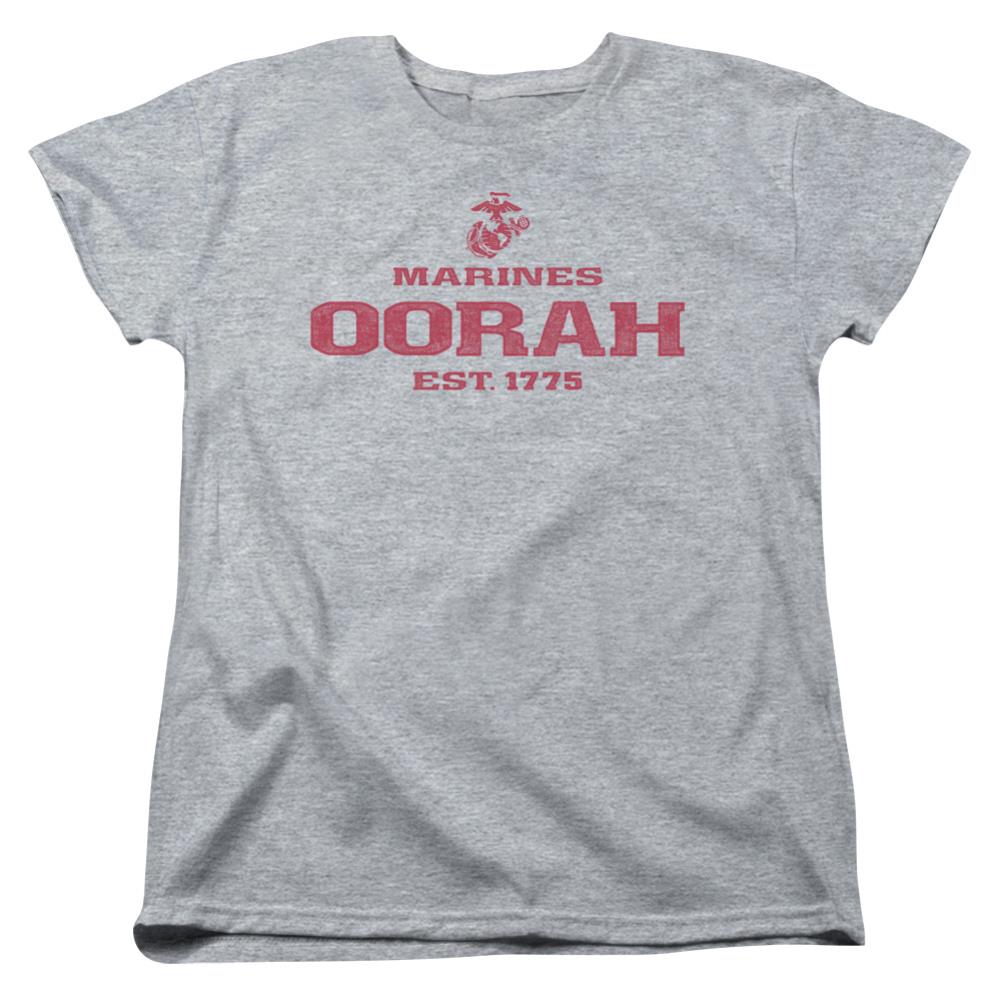 US Marine Corps Oorah Women's 18/1 Cotton Short-Sleeve T-Shirt