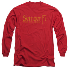 US Marine Corps Semper Fi Men's 18/1 Cotton Long-Sleeve T-Shirt