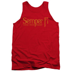 US Marine Corps Semper Fi Men's 18/1 Cotton Tank Top