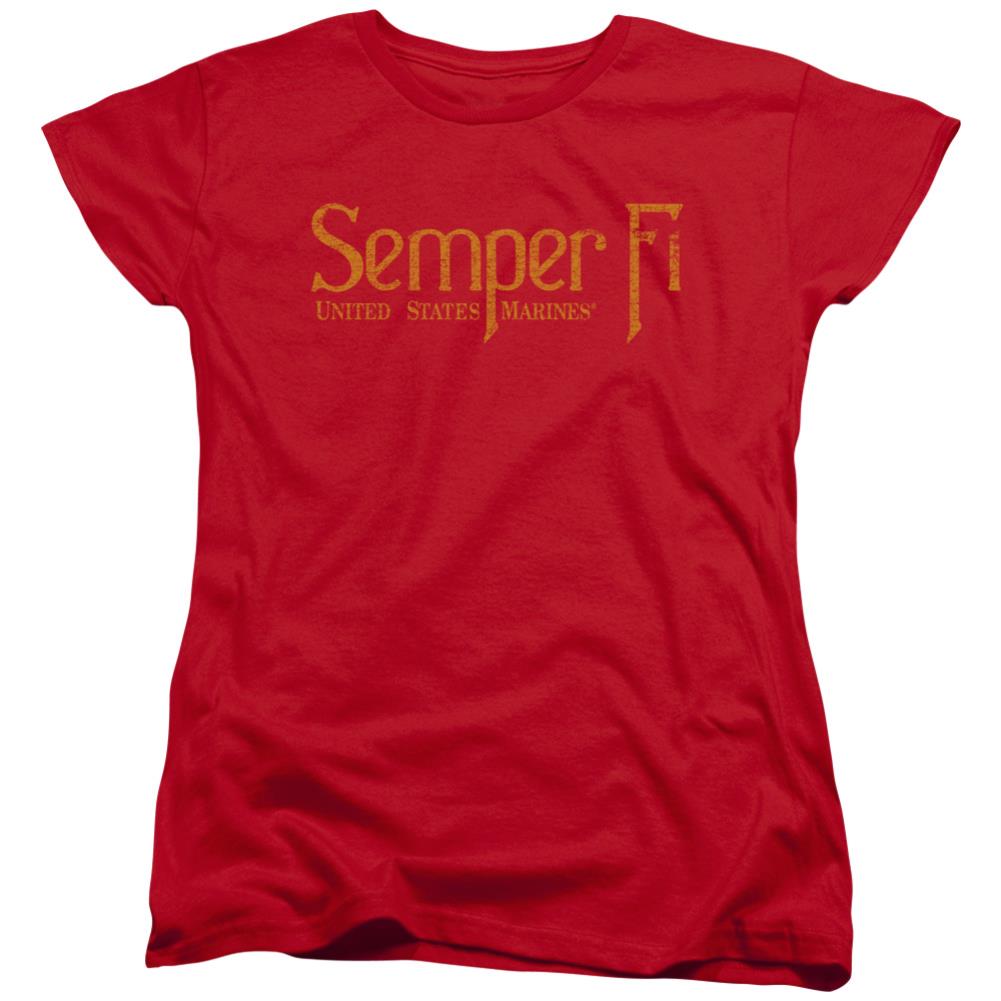 US Marine Corps Semper Fi Women's 18/1 Cotton Short-Sleeve T-Shirt