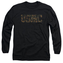 US Marine Corps Usmc Camo Fill Men's 18/1 Cotton Long-Sleeve T-Shirt