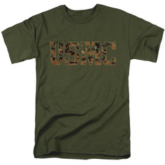 US Marine Corps Usmc Camo Fill Men's 18/1 Cotton Short-Sleeve T-Shirt