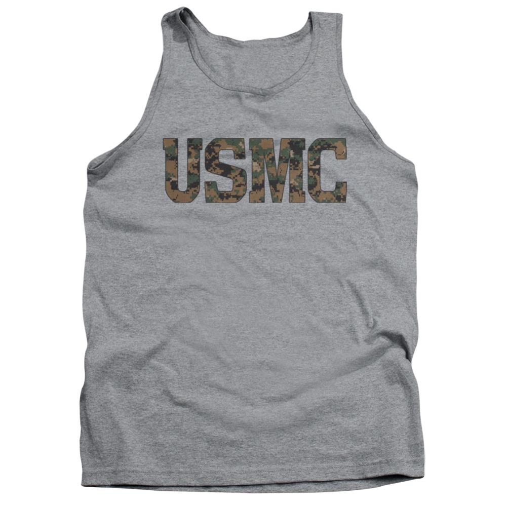 US Marine Corps Usmc Camo Fill Men's 18/1 Cotton Tank Top