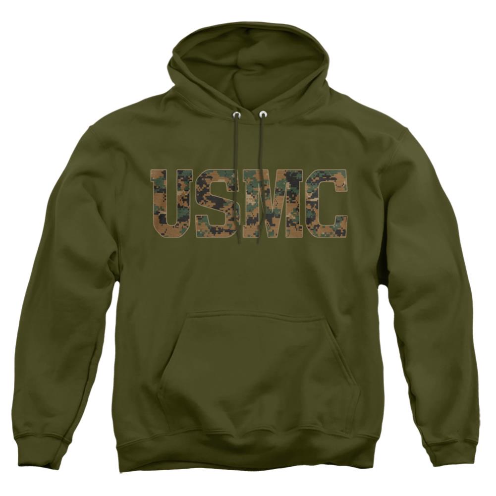 US Marine Corps Usmc Camo Fill Men's Pull-Over 75 25 Poly Hoodie