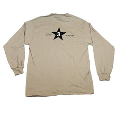 Van Halen Men's 1998 3 Tour Logo Beige Long Sleeve T-Shirt