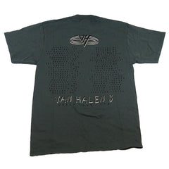 Van Halen Men's 3 Tour Army Green Band Photos T-Shirt