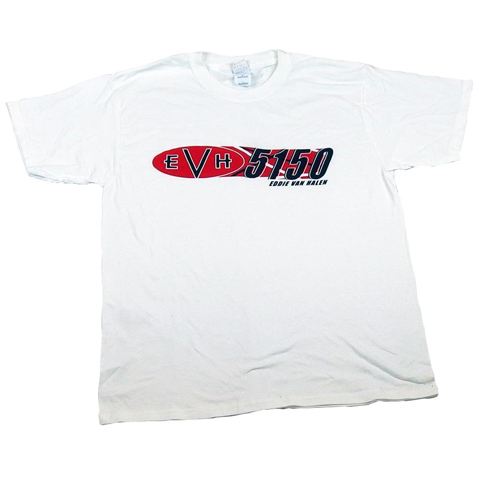 Van Halen Men's EVH 5150 Stripe Banner White T-Shirt