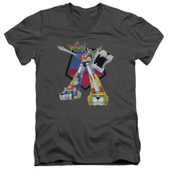 Voltron Blazing Sword Men's 30/1 Cotton Slim V-Neck T-Shirt