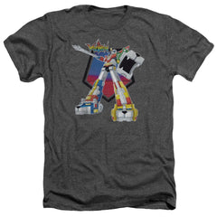 Voltron Blazing Sword Men's 30/1 Heather 60 40 Poly Short-Sleeve T-Shirt