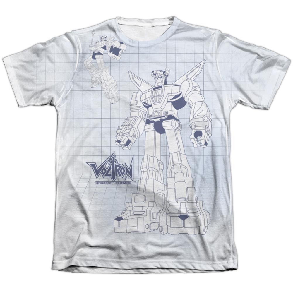 Voltron Blueprint Men's Regular Fit Poly Cotton Short-Sleeve T-Shirt