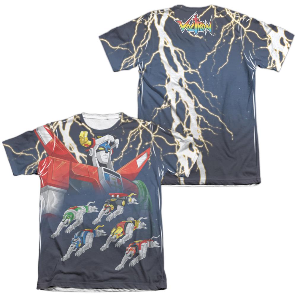 Voltron Boltron (Front/Back Print) Men's Regular Fit Poly Cotton Short-Sleeve T-Shirt