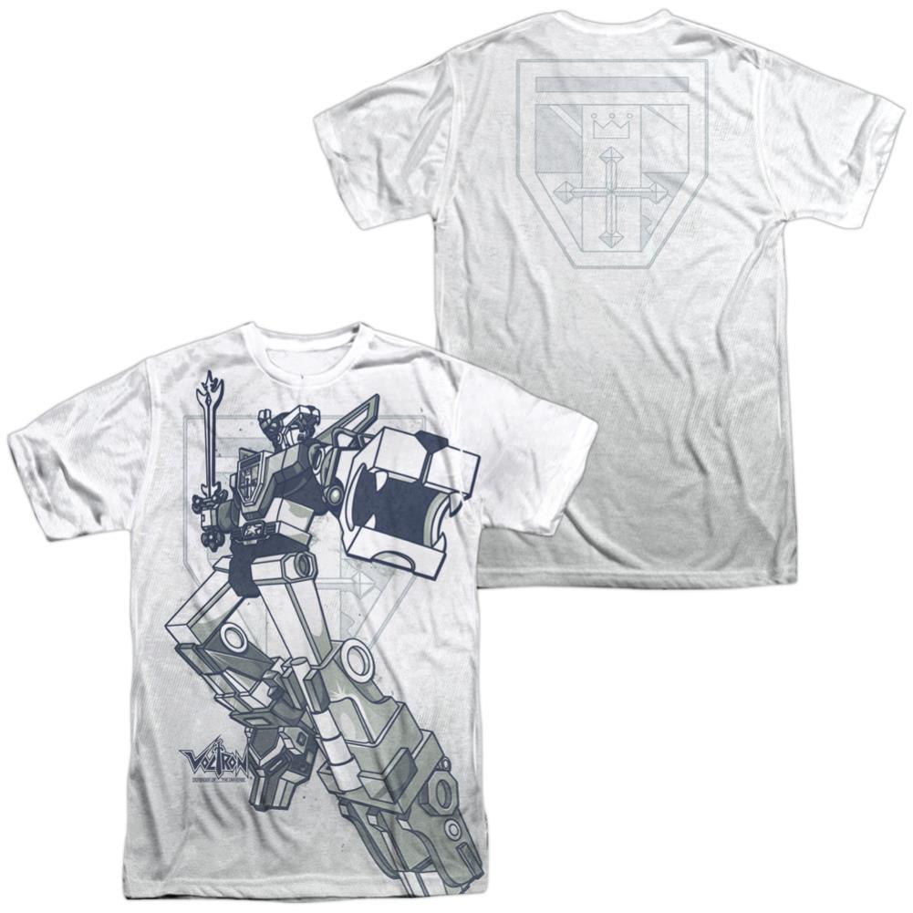 Voltron Defender (Front/Back Print) Men's Regular Fit Polyester Short-Sleeve T-Shirt