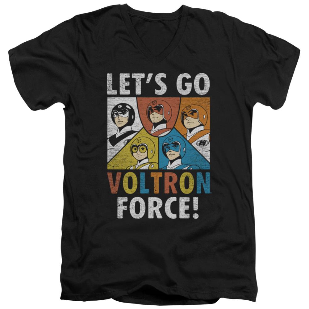Voltron Force Men's 30/1 Cotton Slim V-Neck T-Shirt