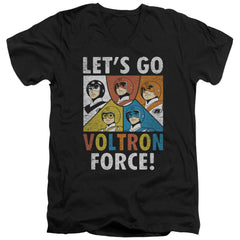 Voltron Force Men's 30/1 Cotton Slim V-Neck T-Shirt