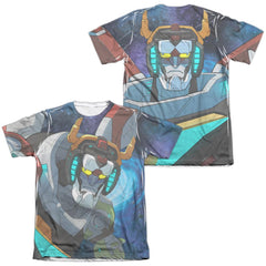 Voltron In Space (Front/Back Print) Men's Regular Fit Poly Cotton Short-Sleeve T-Shirt
