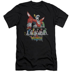 Voltron Lions Men's Ultra-Soft 30/1 Cotton Slim Short-Sleeve T-Shirt