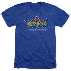 Voltron Logo Men's 30/1 Heather 60 40 Poly Short-Sleeve T-Shirt