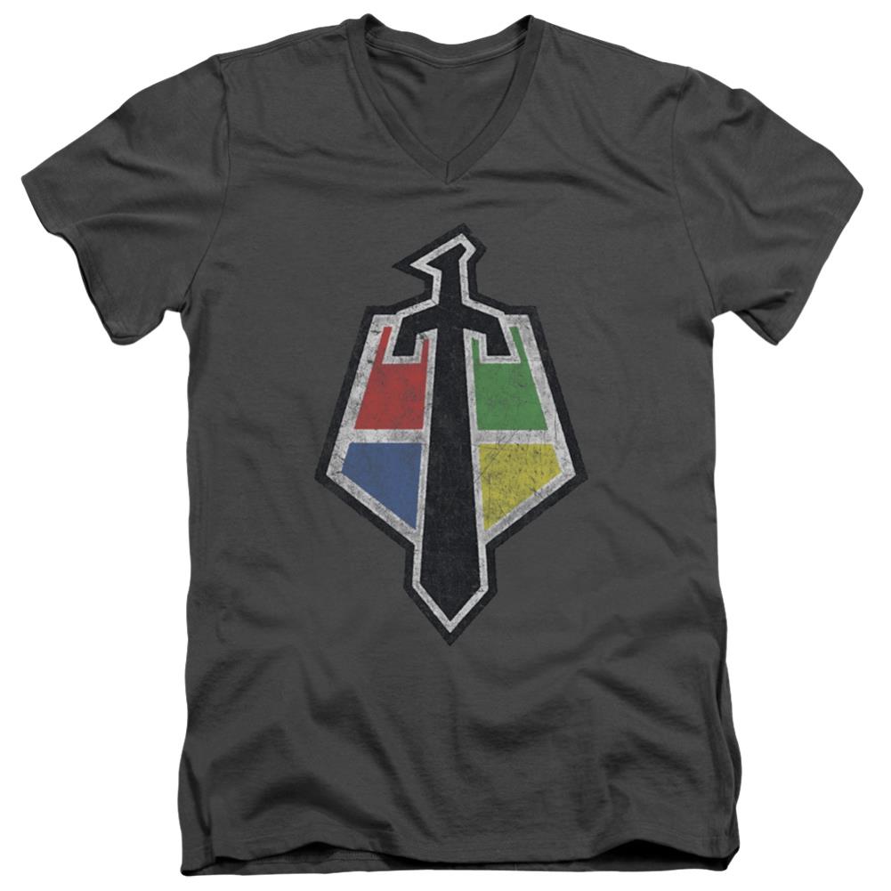 Voltron Sigil Men's 30/1 Cotton Slim V-Neck T-Shirt