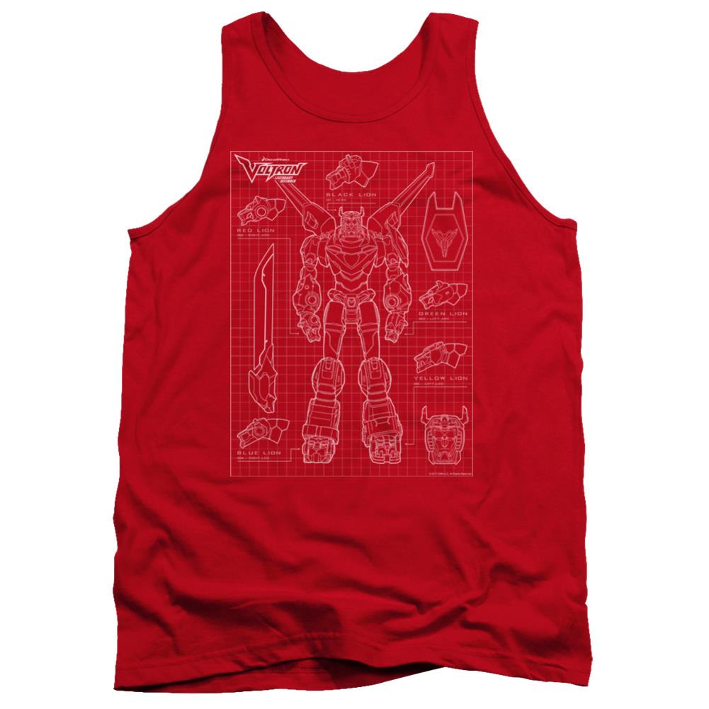 Voltron Voltron Schematic Men's 18/1 Cotton Tank Top
