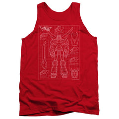 Voltron Voltron Schematic Men's 18/1 Cotton Tank Top