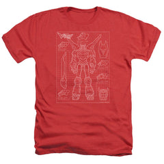 Voltron Voltron Schematic Men's 30/1 Heather 60 40 Poly Short-Sleeve T-Shirt