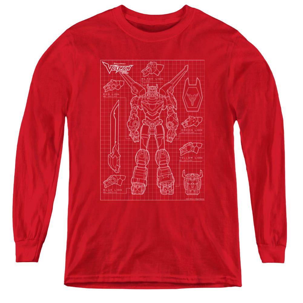 Voltron Voltron Schematic Youth Long-Sleeve T-Shirt