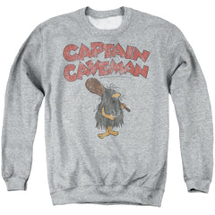 Wacky Races Captain Caveman 1 Men's Crewneck 50 50 Poly Long-Sleeve T-Shirt
