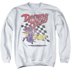 Wacky Races Dastardly & Muttley 2 Men's Crewneck 50 50 Poly Long-Sleeve T-Shirt