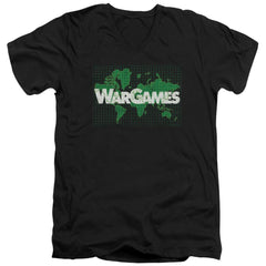 WarGames Game Board Men's 30/1 Cotton Slim V-Neck T-Shirt