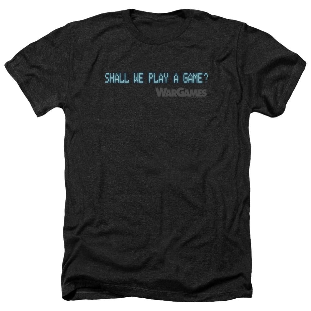 WarGames Shall We Men's 30/1 Heather 60 40 Poly Short-Sleeve T-Shirt