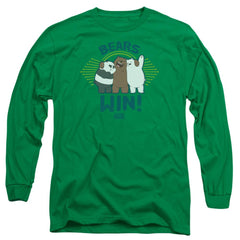 We Bare Bears Bears Win Men's 18/1 Cotton Long-Sleeve T-Shirt