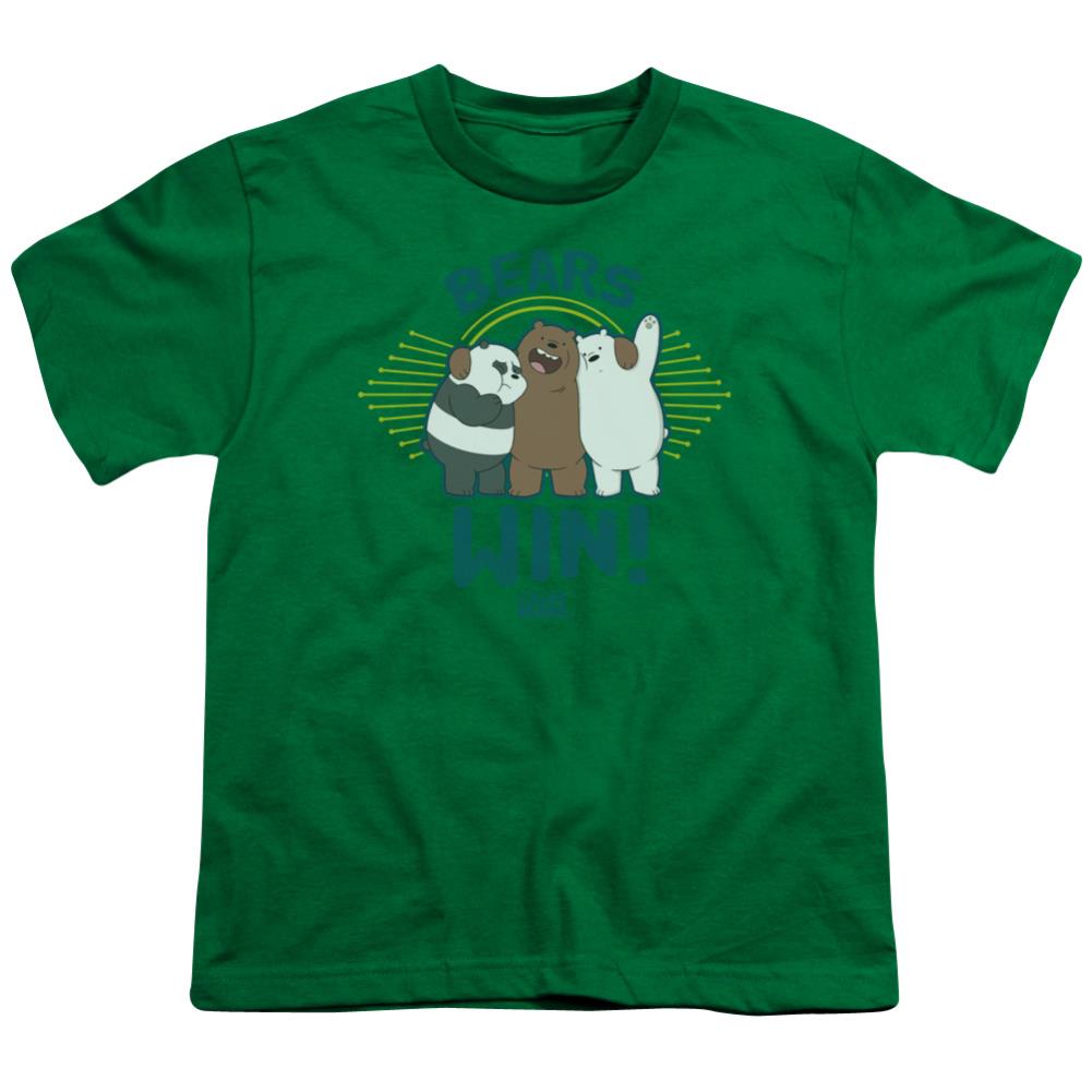 We Bare Bears Bears Win Youth 18/1 100% Cotton Short-Sleeve T-Shirt