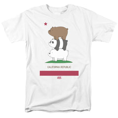 We Bare Bears Cali Stack Men's 18/1 Cotton Short-Sleeve T-Shirt