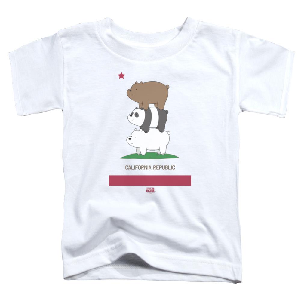 We Bare Bears Cali Stack Toddler 18/1 Cotton Short-Sleeve T-Shirt