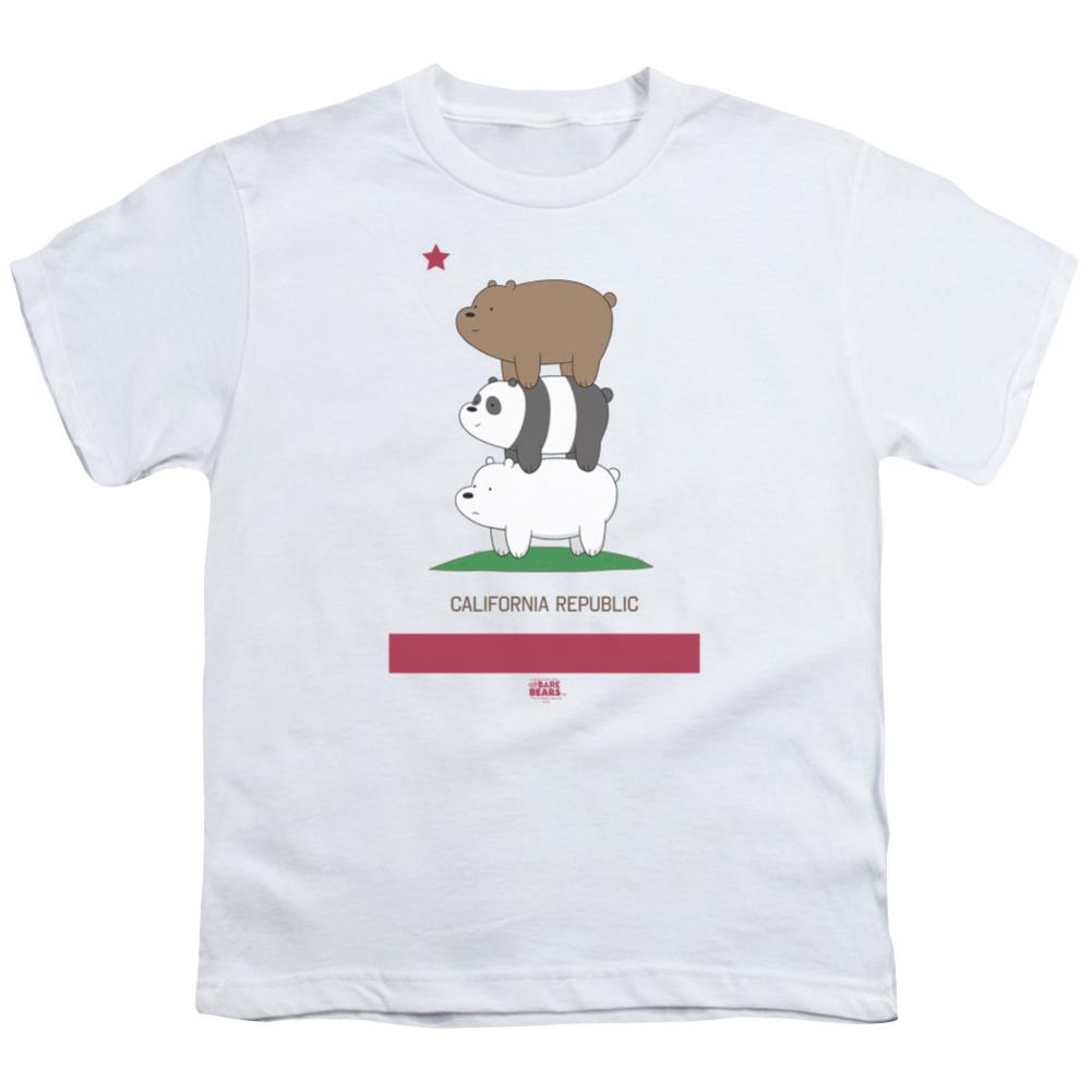 We Bare Bears Cali Stack Youth 18/1 100% Cotton Short-Sleeve T-Shirt
