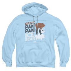 We Bare Bears Grizz Pan Pan Ice Bear Men's Pull-Over 75 25 Poly Hoodie