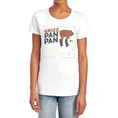 We Bare Bears Grizz Pan Pan Ice Bear Women's 18/1 Cotton Short-Sleeve T-Shirt